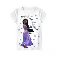 Disney Collection Little & Big Girls Crew Neck Short Sleeve Encanto Graphic T-Shirt