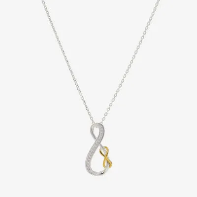 Sparkle Allure Womens Cubic Zirconia Pure Silver Over Brass Pendant Necklaces