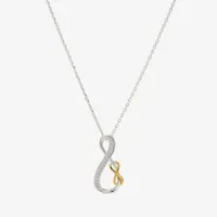 Sparkle Allure Womens Cubic Zirconia Pure Silver Over Brass Pendant Necklaces