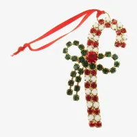 Vieste Rosa Rhinestone Candy Cane Christmas Ornament