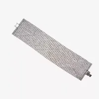 Vieste Rosa Silver Tone Mesh Pave Cuff Bracelet