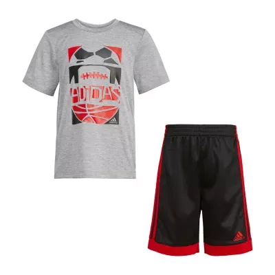 adidas Little Boys 2-pc. Short Set