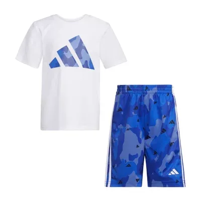 adidas Little Boys 2-pc. Short Set