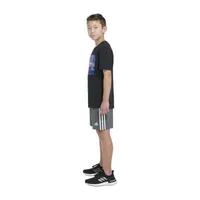 adidas Boys Crew Neck Short Sleeve Graphic T-Shirt