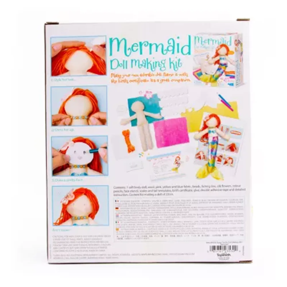 Toysmith 4m Mermaid Doll Making Kit 15-pc. Craft Kits