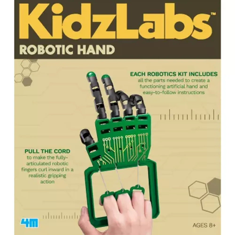 Toysmith 4m Kidzlabs Robotic Hand Kit - Diy Mechanical Robot Science - Stem Toys Educational Gift For Kids & Teens; Girls & Boys; Multi (3774) Discovery Toy