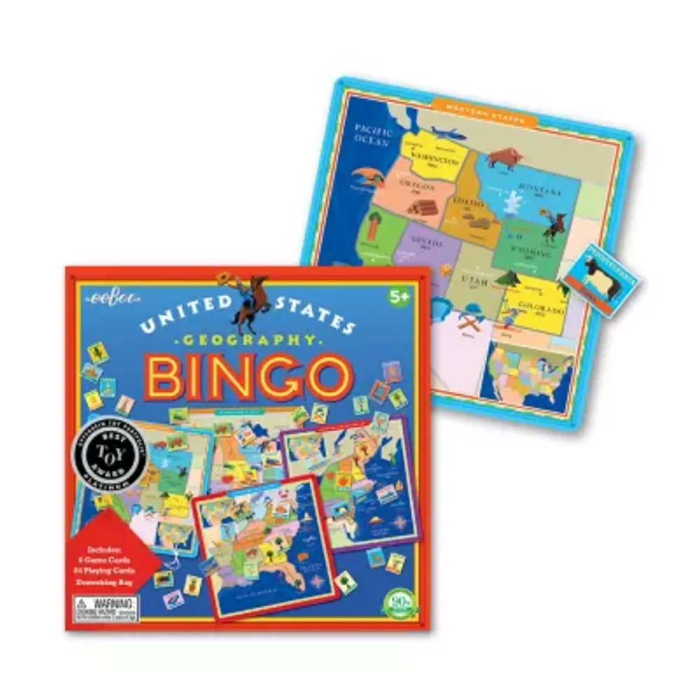 Eeboo United States Geography Bingo Game Brain Game