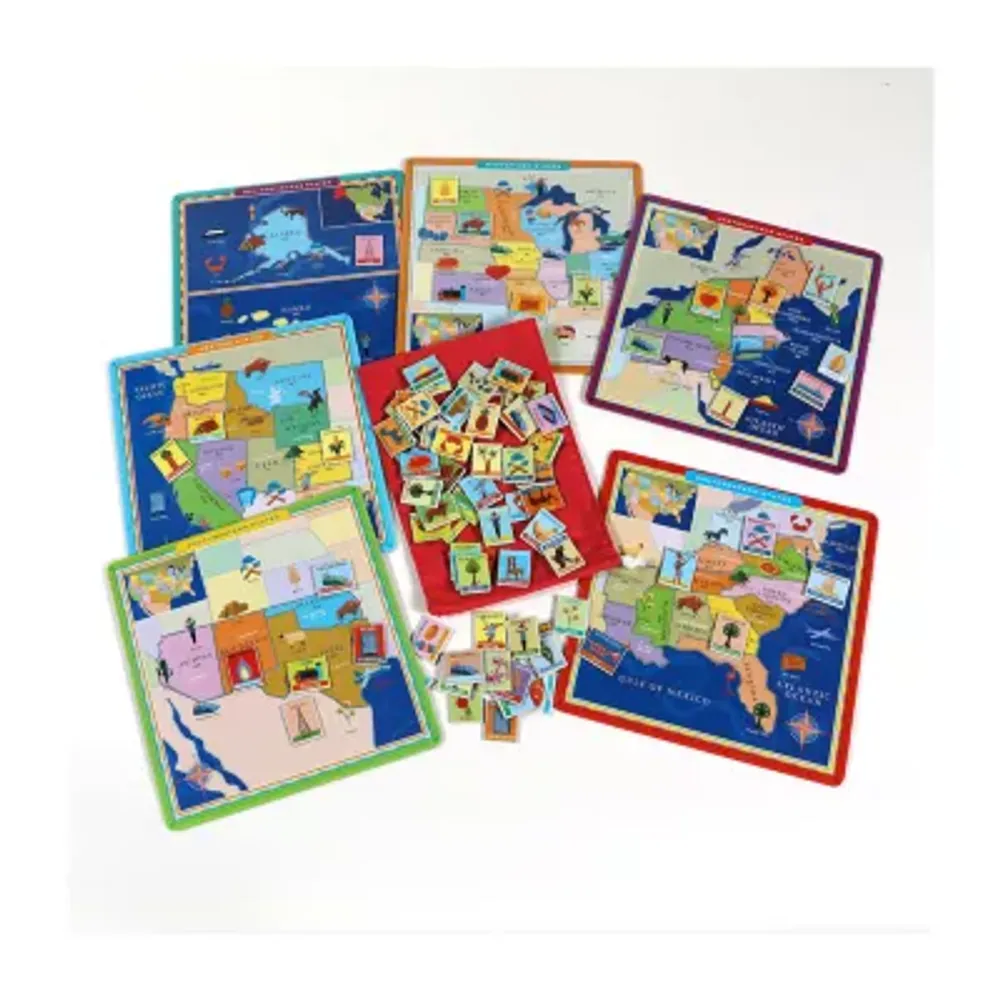 Eeboo United States Geography Bingo Game Brain Game