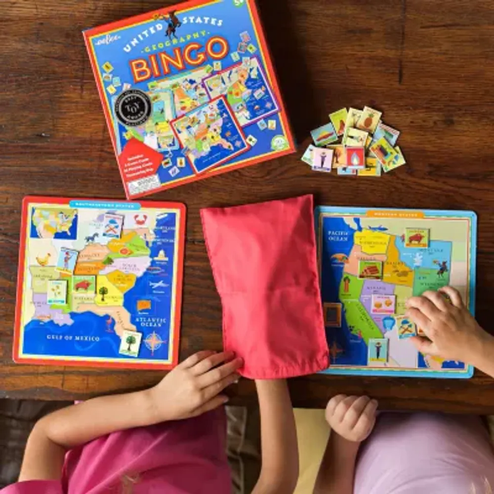 Eeboo United States Geography Bingo Game Brain Game