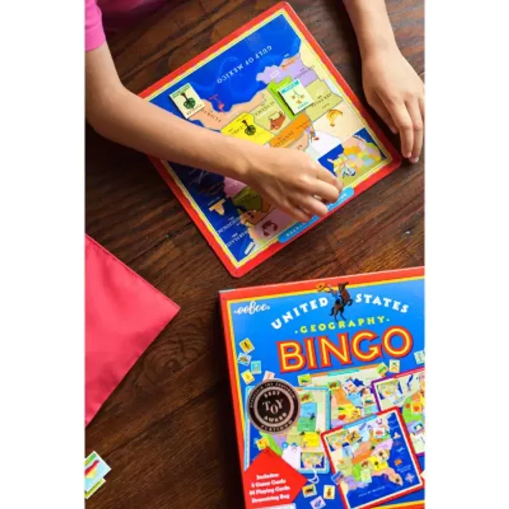 Eeboo United States Geography Bingo Game Brain Game