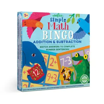 Eeboo Simple Math Bingo Game Ages 5+