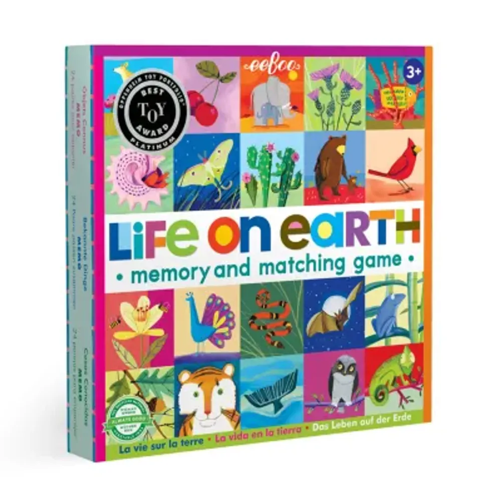 Eeboo Life On Earth Memory And Matching Game Brain Game