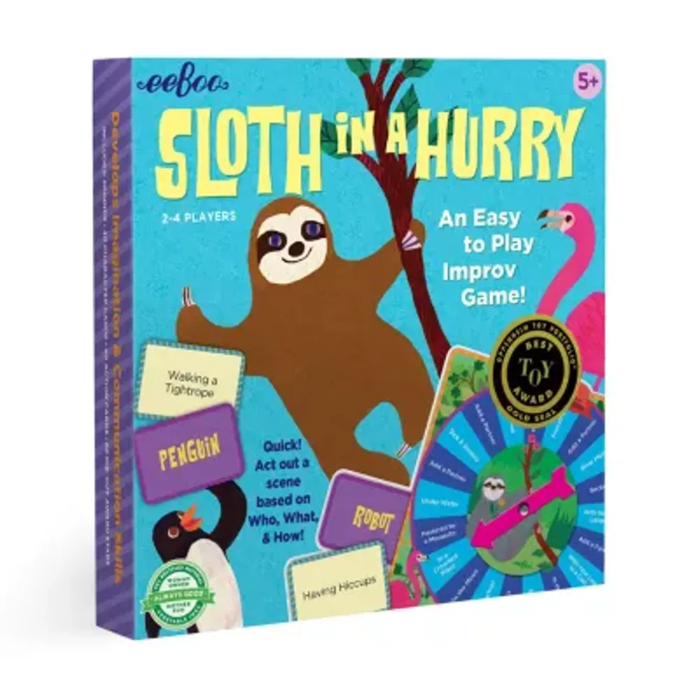 Eeboo Sloth In A Hurry Action Board Game 141 Board Game