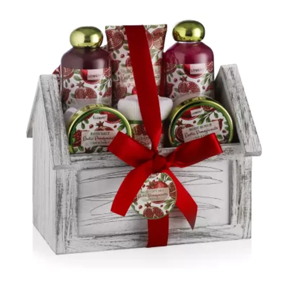 Lovery Exotic Pomegranate Home Bath Gift Set - 8pc Spa Kit