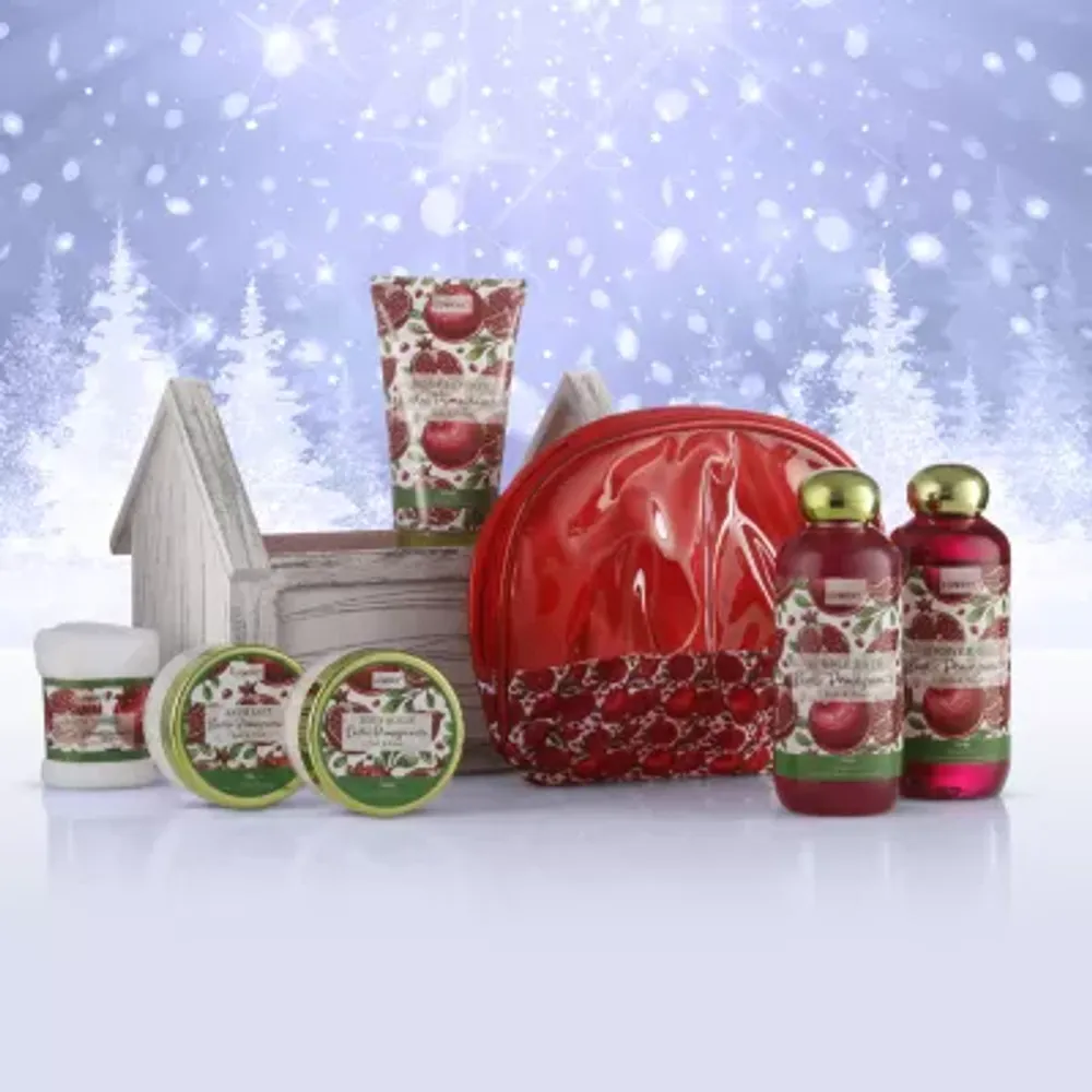 Lovery Exotic Pomegranate Home Bath Gift Set - 8pc Spa Kit