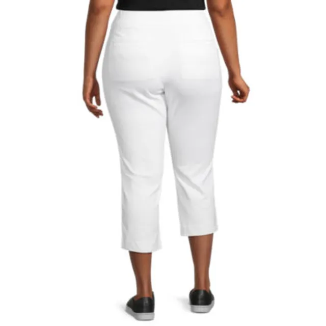Nantucket Women's Classic Plus Size Capri Jeggings - White