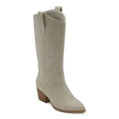a.n.a Womens Dyer Stacked Heel Cowboy Boots