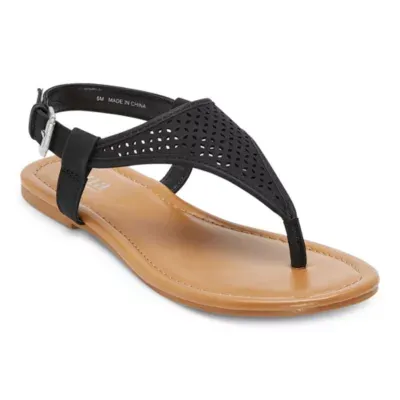 a.n.a Womens Sabrina T-Strap Flat Sandals