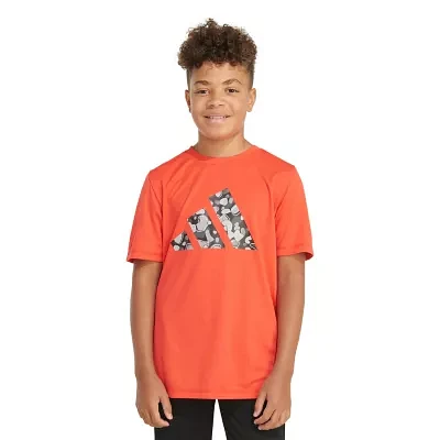 adidas Big Boys Crew Neck Short Sleeve Graphic T-Shirt