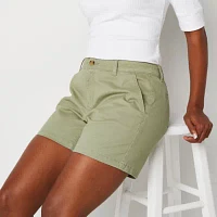 a.n.a Womens Mid Rise 5" Chino Short