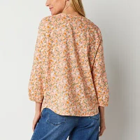 St. John's Bay Womens Long Sleeve Blouse