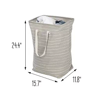 Honey-Can-Do Gray Folding Laundry 2-pc. Polyester Blend Folding Hamper