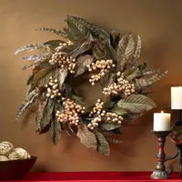 Nearly Natural 24in Indoor Christmas Wreath