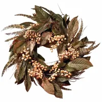 Nearly Natural 24in Indoor Christmas Wreath