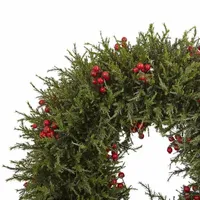 Nearly Natural 20in Indoor Christmas Wreath