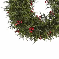 Nearly Natural 20in Indoor Christmas Wreath