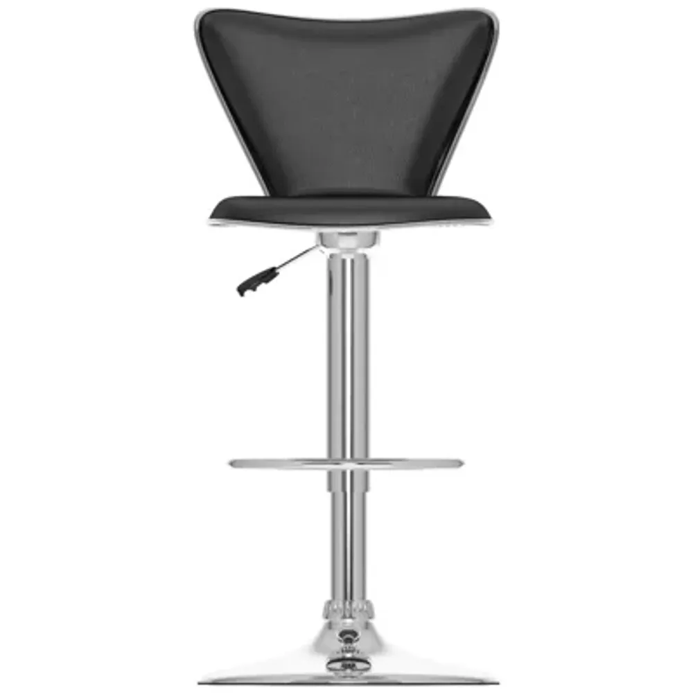 Curved Back Adjustable Bar Stools- Set of 2