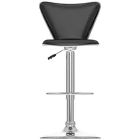 Curved Back Adjustable Bar Stools- Set of 2