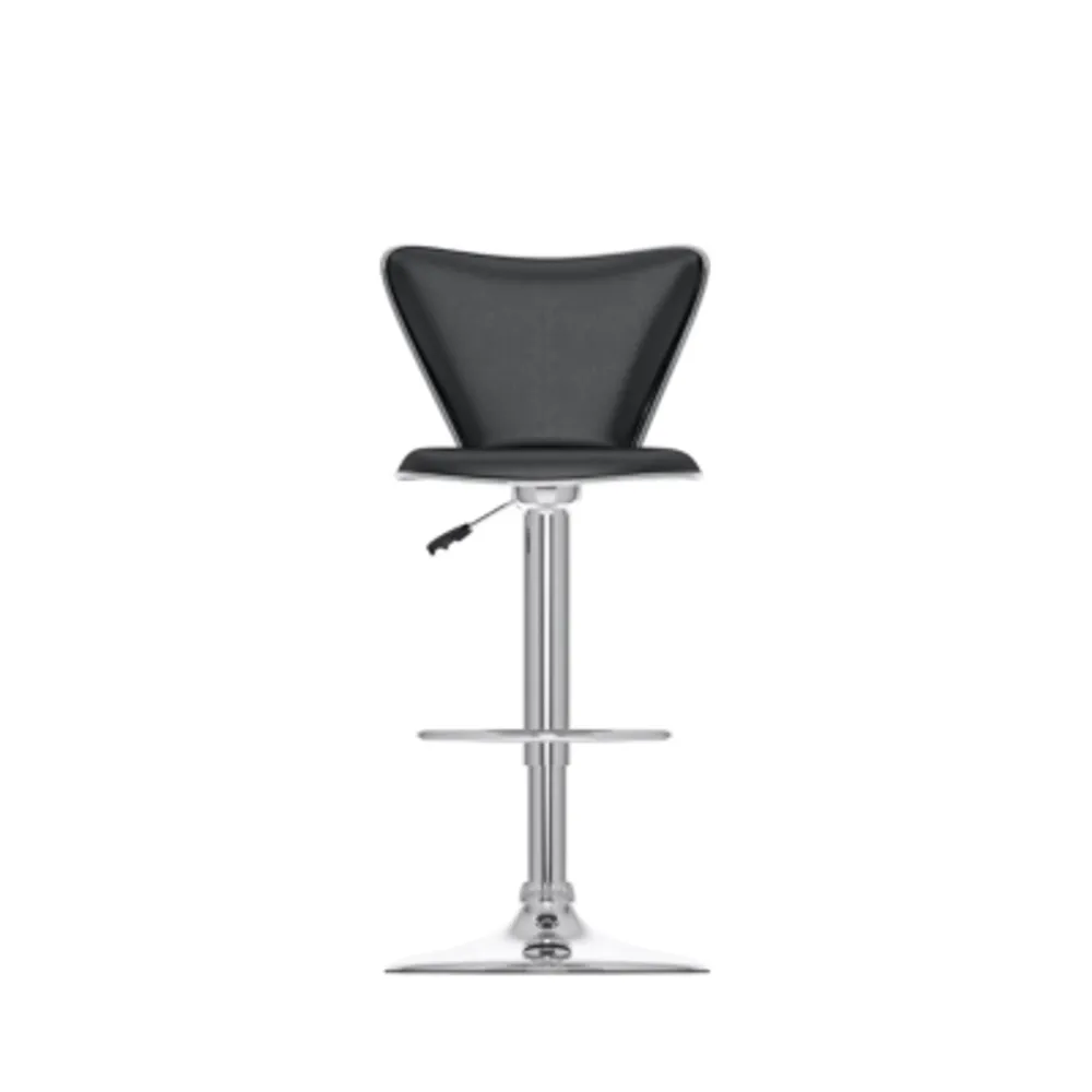 Curved Back Adjustable Bar Stools- Set of 2