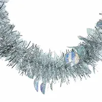 50' x 2.5'' Silver Shiny Tinsel Artificial Christmas Garland - Unlit