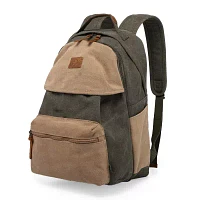 TSD Brand Trail Tree Double Canvas Laptop Backpack