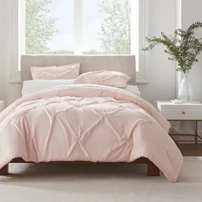 Serta Simply Clean™ Pleated Antimicrobial Treated Duvet Cover Set