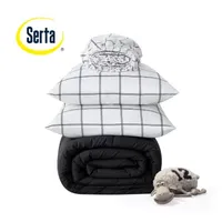 Serta Simply Clean™ Reversible Antimicrobial Treated Complete Bedding Set with Sheets