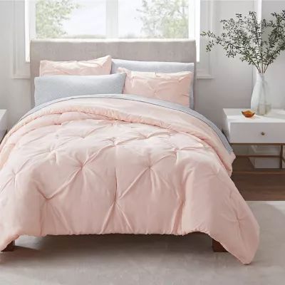 Serta Simply Clean™ Pleated Antimicrobial Treated Complete Bedding Set