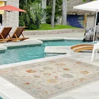 Amer Rugs Bethleham Ara Neutral Rectangular & Floor Coverings Indoor Outdoor Bordered Accent