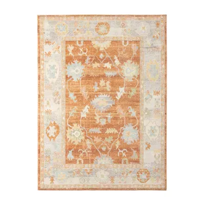 Amer Rugs Bethleham Issa Tropical Bordered Indoor Outdoor Rectangular Accent Rug