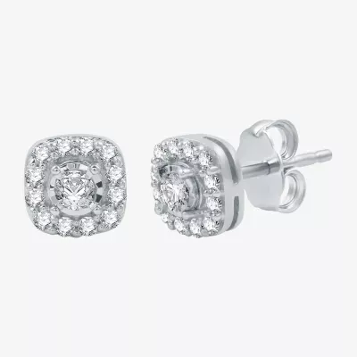Ever Star (G / SI1-SI2) 3/8 CT. T.W. Lab Grown White Diamond 10K Gold 7mm Cushion Stud Earrings
