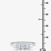 (H-I / Si1-Si2) 2.5MM 1 CT. T.W. Lab Grown White Diamond 10K Gold 5-Stone Anniversary Band