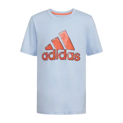 adidas Big Boys Crew Neck Short Sleeve Graphic T-Shirt