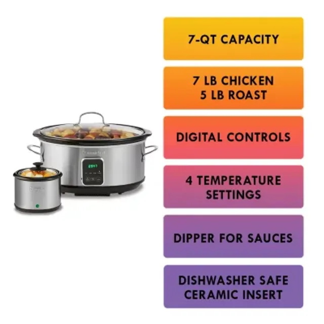 Cooks 1.5 Quart Football Print Slow Cooker