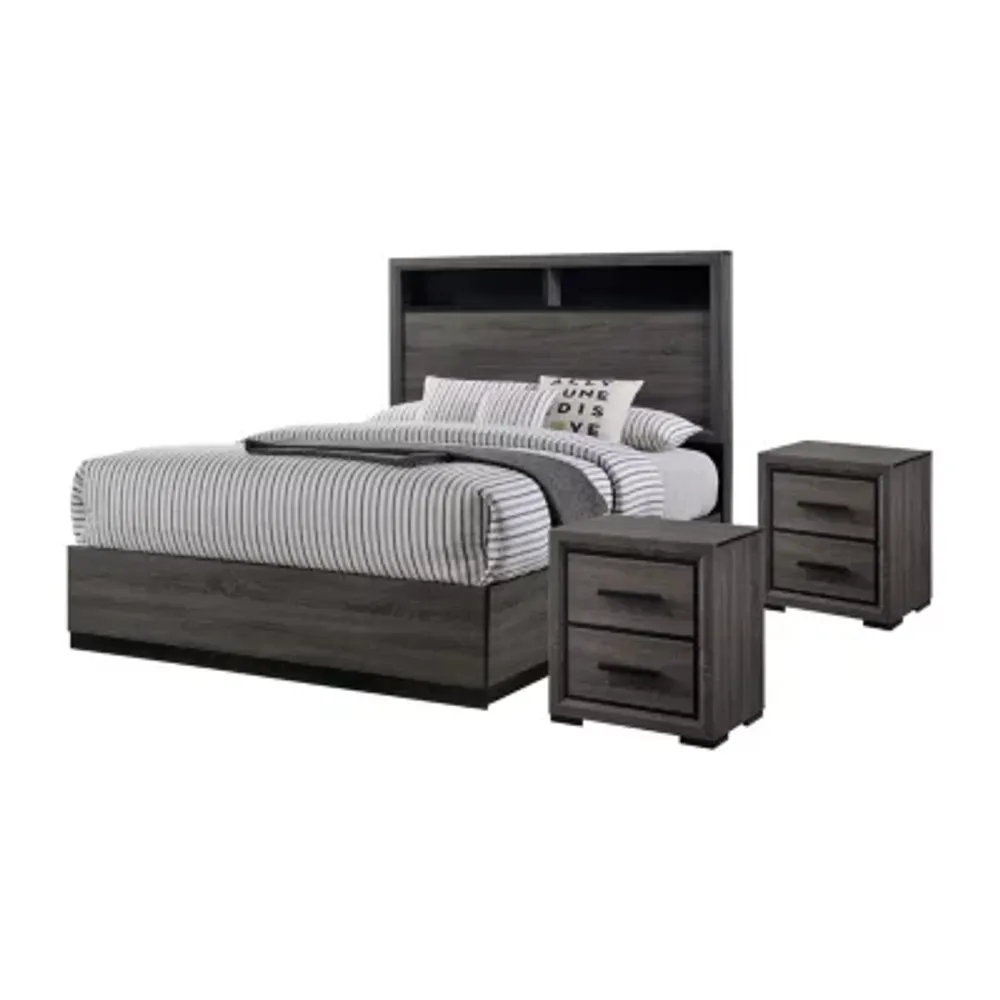 Trow 3 Piece Wood Bedroom Set