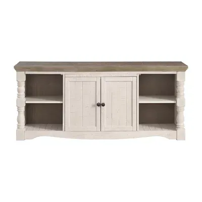 Signature Design by Ashley® Havalance Antique White/Brown Extra Large Tv Stand TV Stand