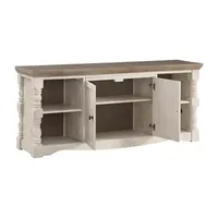 Signature Design by Ashley® Havalance Antique White/Brown Extra Large Tv Stand TV Stand