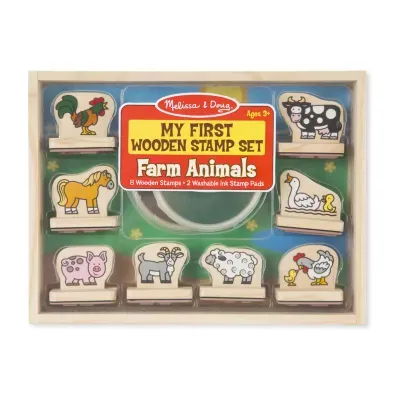 Melissa & Doug My First Wooden Stamp Set - Farm Animals