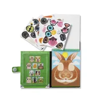 Melissa & Doug Make-A-Face Reusable Sticker Pad Bundle (3-Pack): Safari, Farm And Pets Sticker Activity Pads