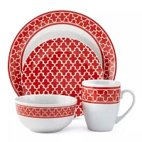 JCPenney Home™ Ogee Quatrefoil 16-pc. Dinnerware Set